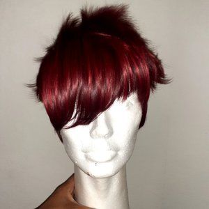 Anna Emma Pixie Cut Red Synthetic Wig